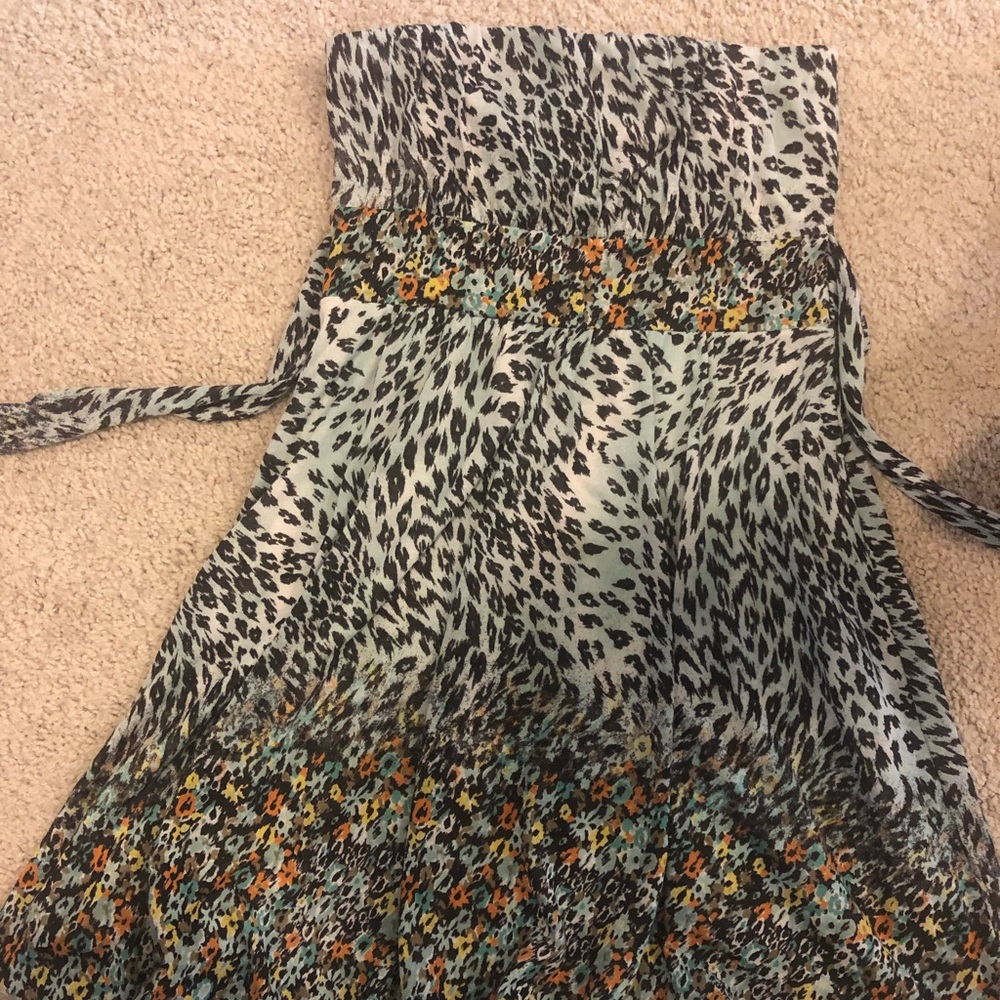 Strapless mini dress